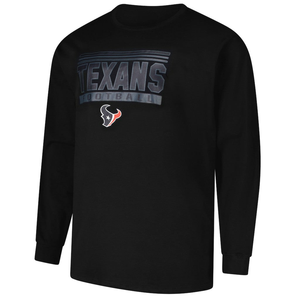 Houston Texans Profile Big & Tall Pop Long Sleeve T-Shirt - Black for sale