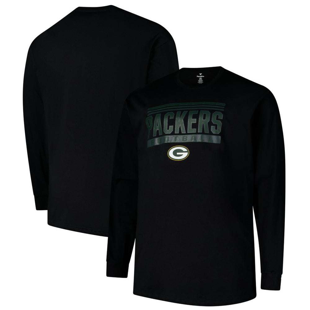 Green Bay Packers Profile Big & Tall Pop Long Sleeve T-Shirt - Black online
