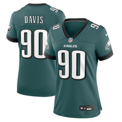 Jordan Davis Philadelphia Eagles Women's Team Game Jersey - Midnight Green | Nike on sale