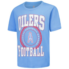 Tennessee Titans Youth Oilers Throwback Stitched Up Retro Logo T-Shirt - Light Blue cheap