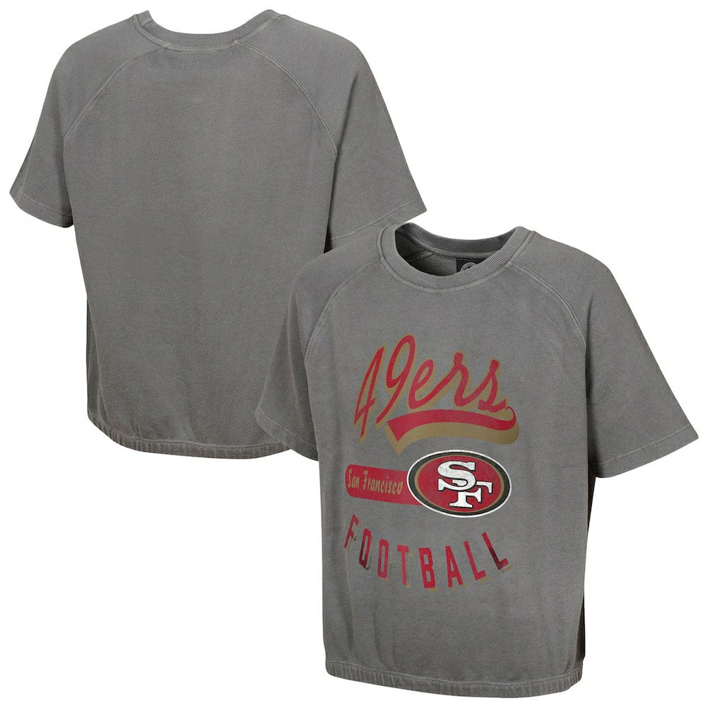 San Francisco 49ers Women's Mineral Wash Short Sleeve Top - Gray online