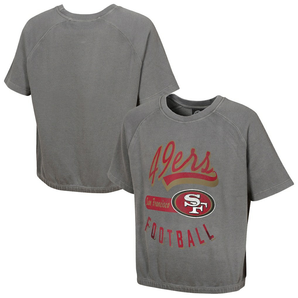 San Francisco 49ers Women's Mineral Wash Short Sleeve Top - Gray online