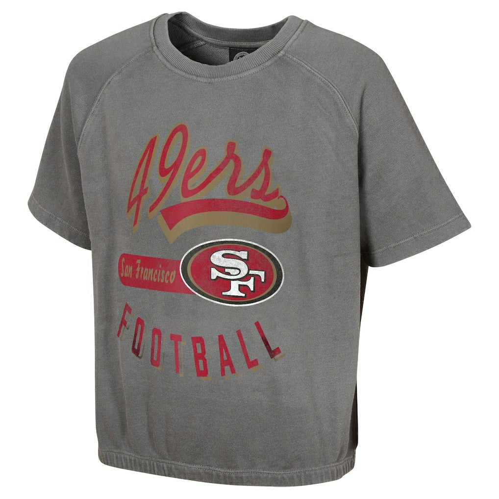 San Francisco 49ers Women's Mineral Wash Short Sleeve Top - Gray online