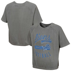 Detroit Lions Women's Mineral Wash Short Sleeve Top - Gray sale