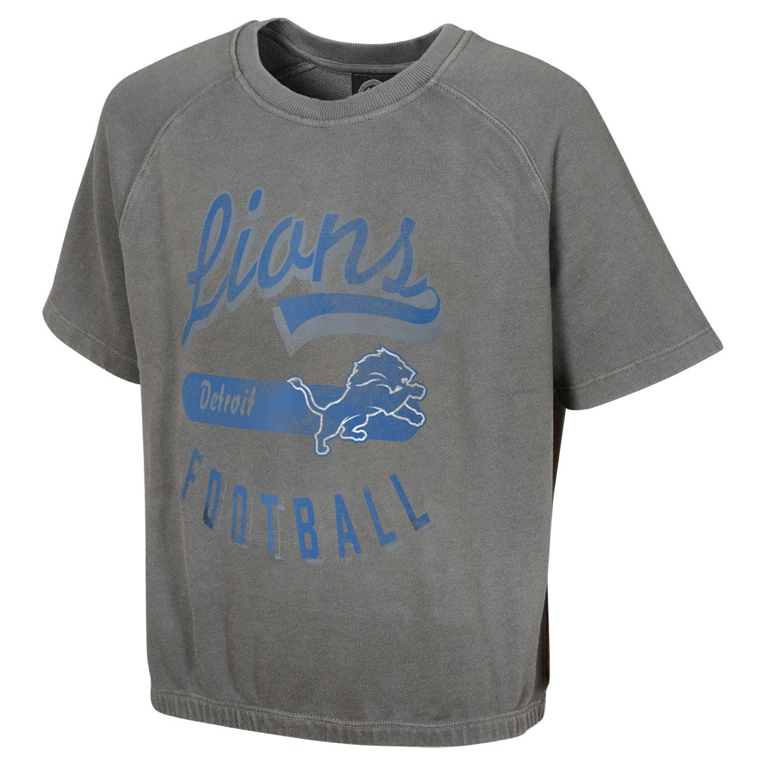 Detroit Lions Women's Mineral Wash Short Sleeve Top - Gray sale