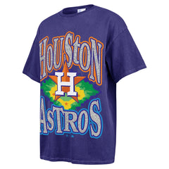 Houston Astros Women's Flashing Lights Boyfriend T-Shirt - Navy | 47 brand