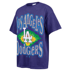 Los Angeles Dodgers Women's Flashing Lights Boyfriend T-Shirt - Navy | 47 brand