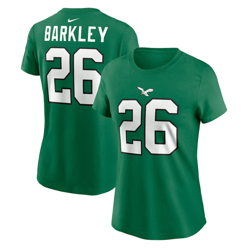 Saquon Barkley Philadelphia Eagles Women's Player Name & Number T-Shirt - Kelly Green | Nike for sale