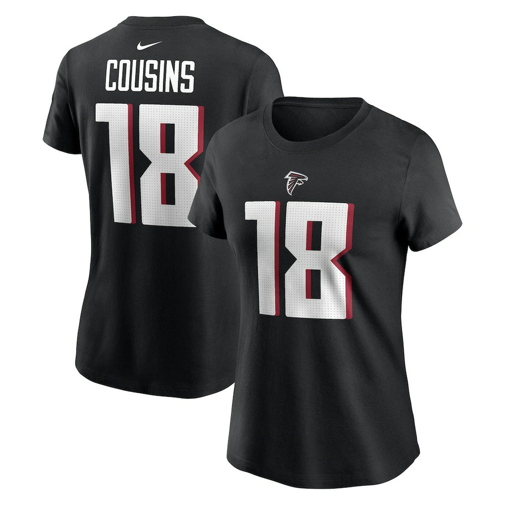 Kirk Cousins Atlanta Falcons Women's Player Name & Number T-Shirt - Black | Nike online