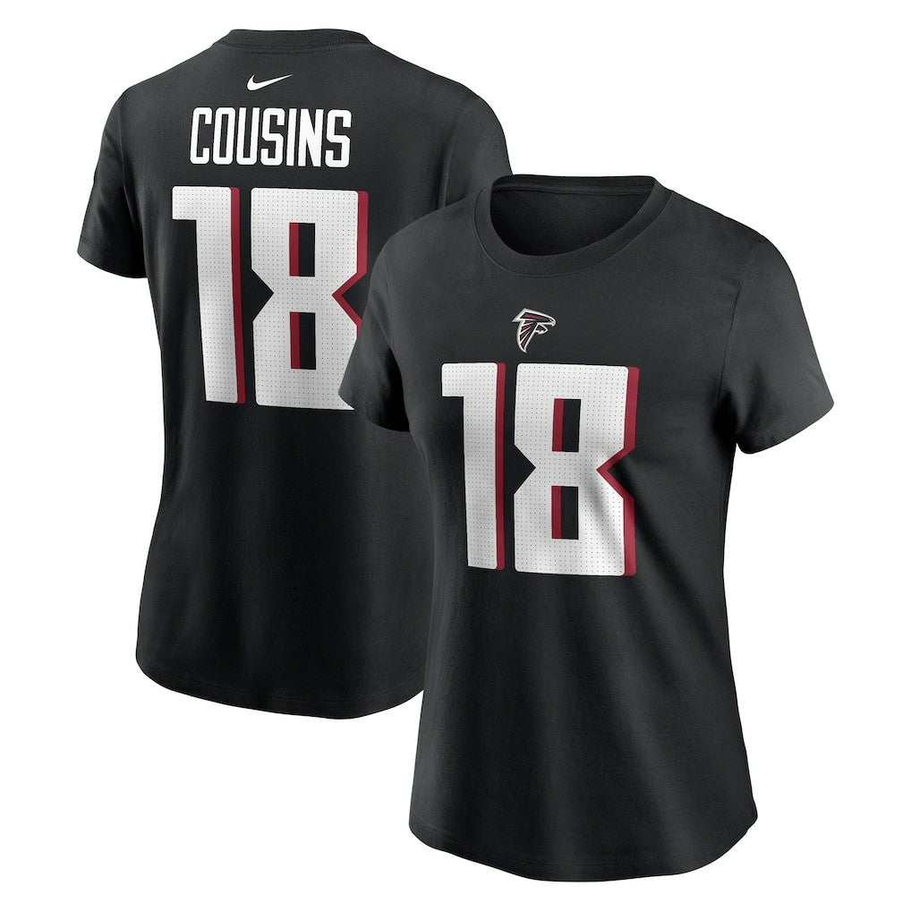 Kirk Cousins Atlanta Falcons Women's Player Name & Number T-Shirt - Black | Nike online
