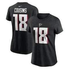 Kirk Cousins Atlanta Falcons Women's Player Name & Number T-Shirt - Black | Nike online