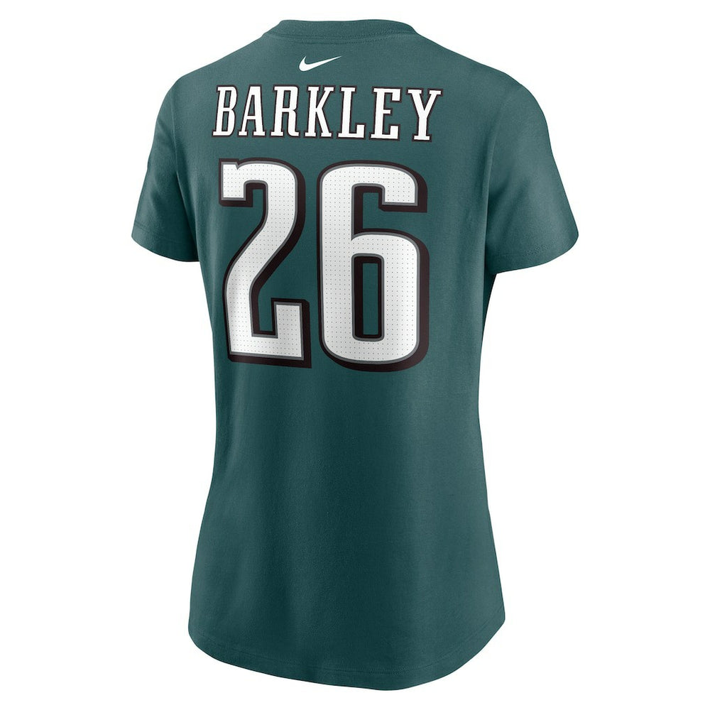Saquon Barkley Philadelphia Eagles Women's Player Name & Number T-Shirt - Midnight Green | Nike on sale