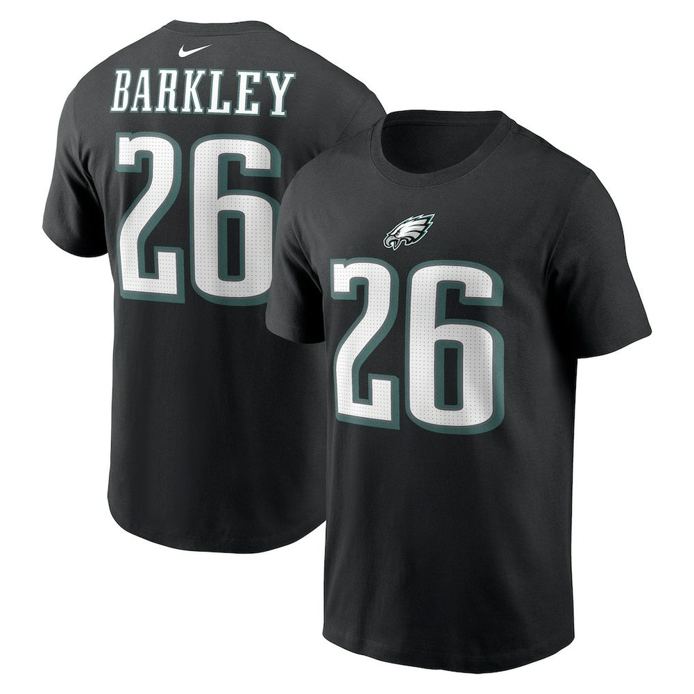 Saquon Barkley Philadelphia Eagles Player Name & Number T-Shirt - Black | Nike online