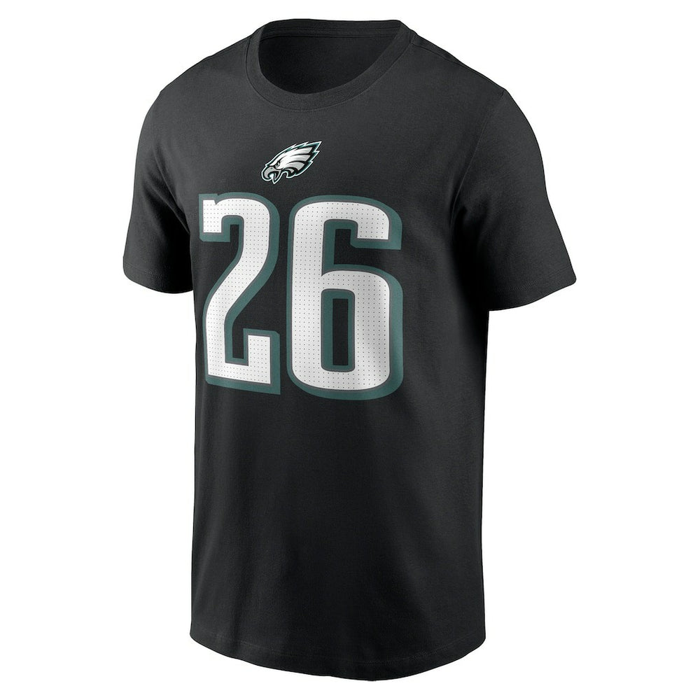 Saquon Barkley Philadelphia Eagles Player Name & Number T-Shirt - Black | Nike online