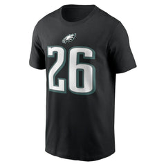 Saquon Barkley Philadelphia Eagles Player Name & Number T-Shirt - Black | Nike online