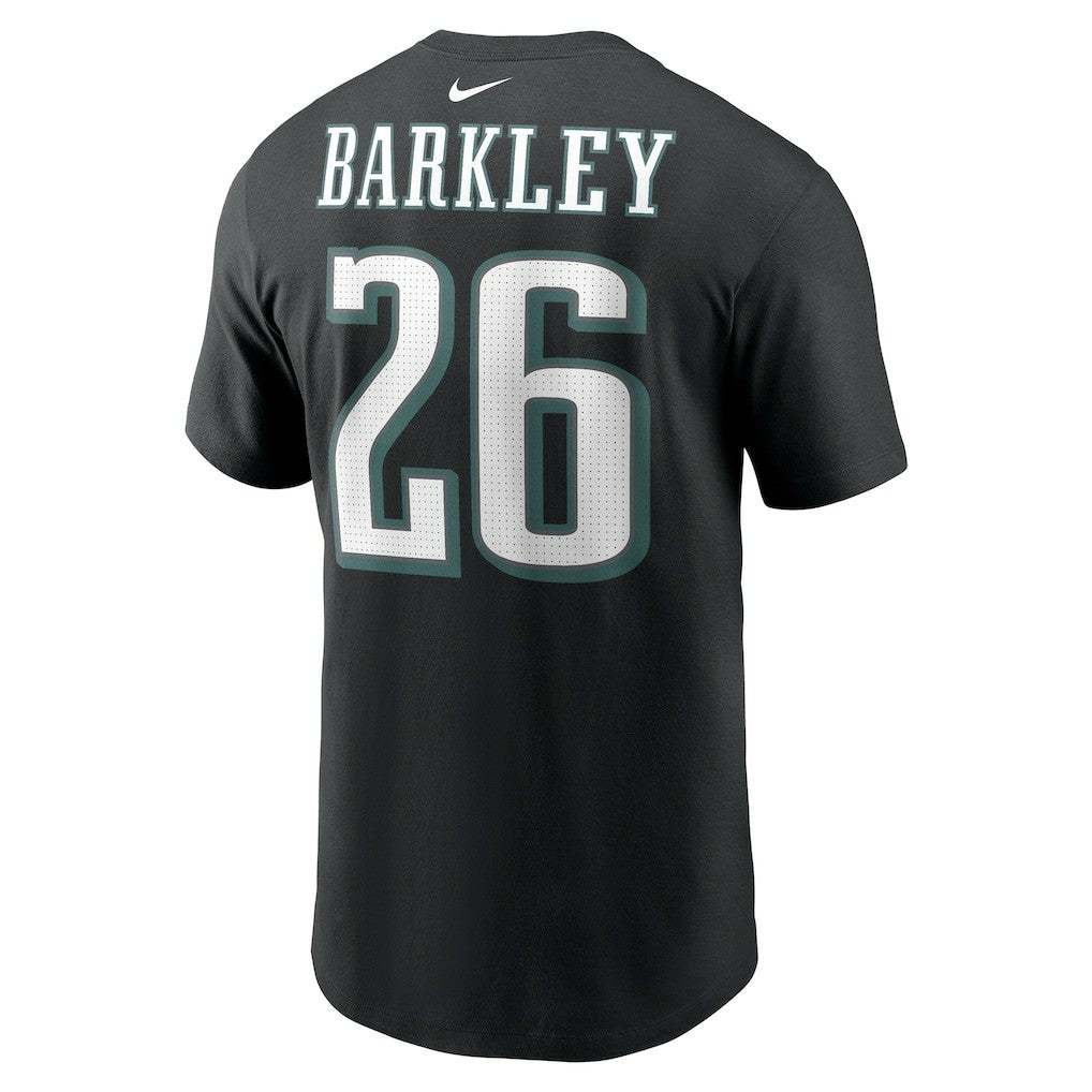 Saquon Barkley Philadelphia Eagles Player Name & Number T-Shirt - Black | Nike online