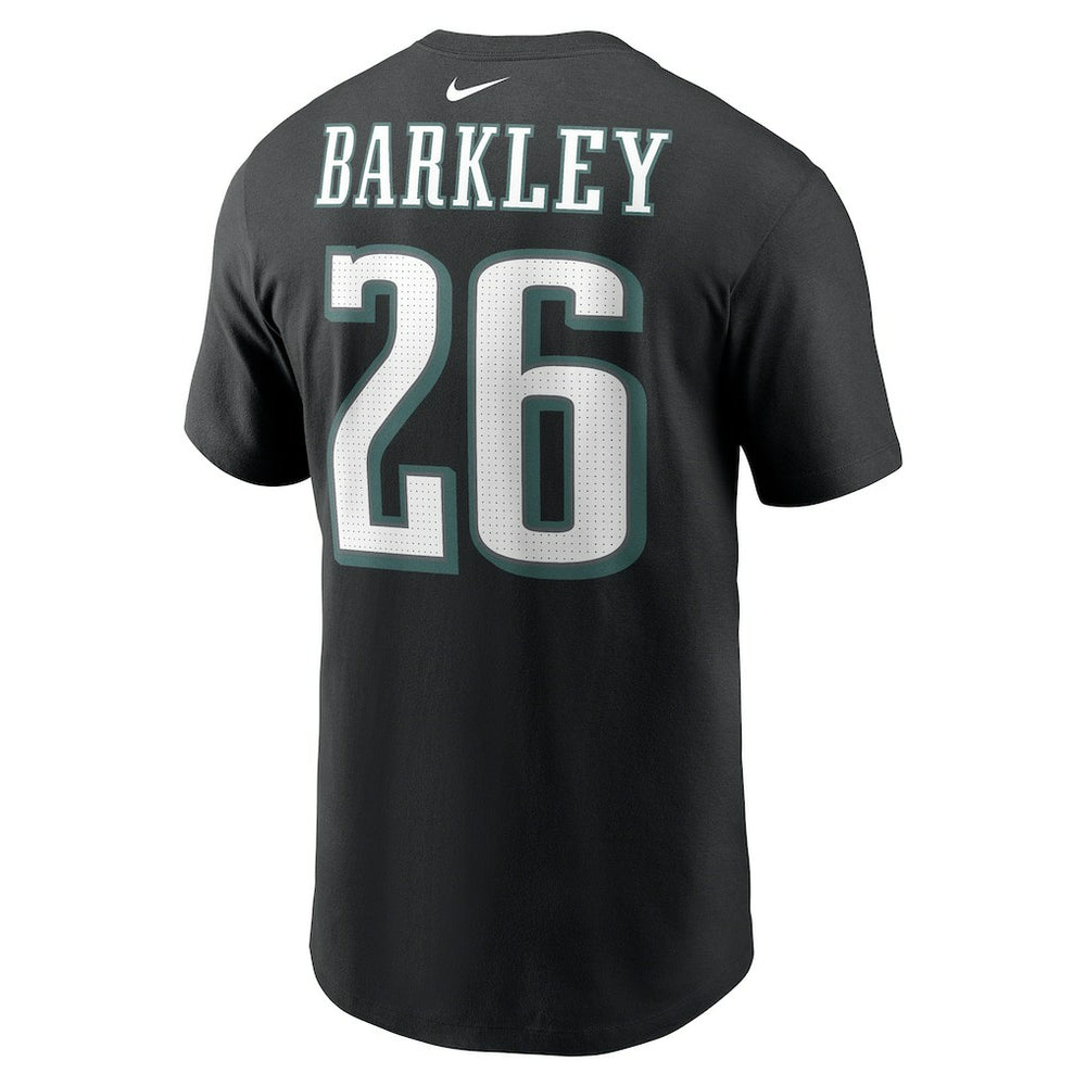 Saquon Barkley Philadelphia Eagles Player Name & Number T-Shirt - Black | Nike online
