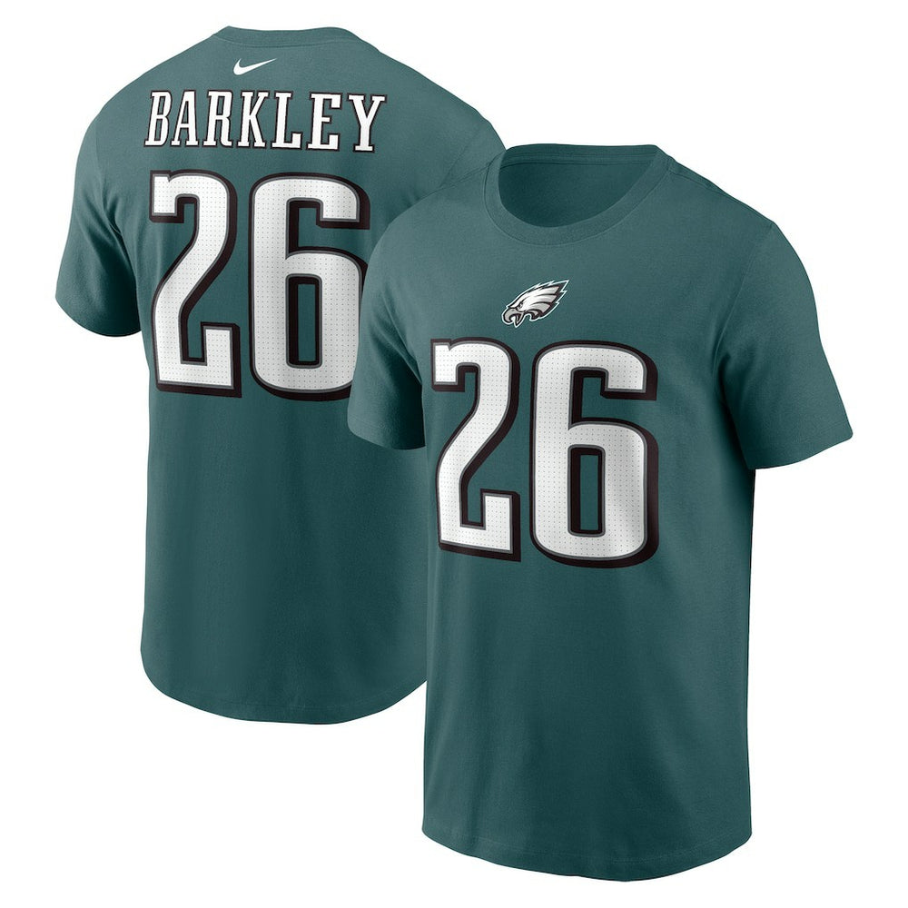 Saquon Barkley Philadelphia Eagles Player Name & Number T-Shirt - Midnight Green | Nike outlet