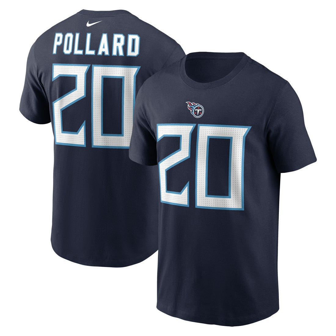 Tony Pollard Tennessee Titans Player Name & Number T-Shirt - Navy | Nike for sale