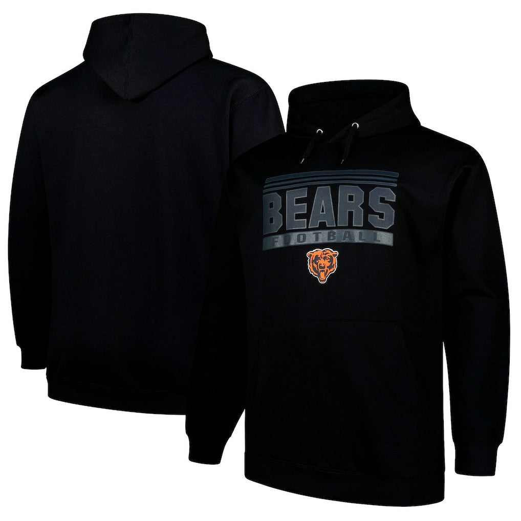 Chicago Bears Big & Tall Pop Pullover Hoodie - Black discount