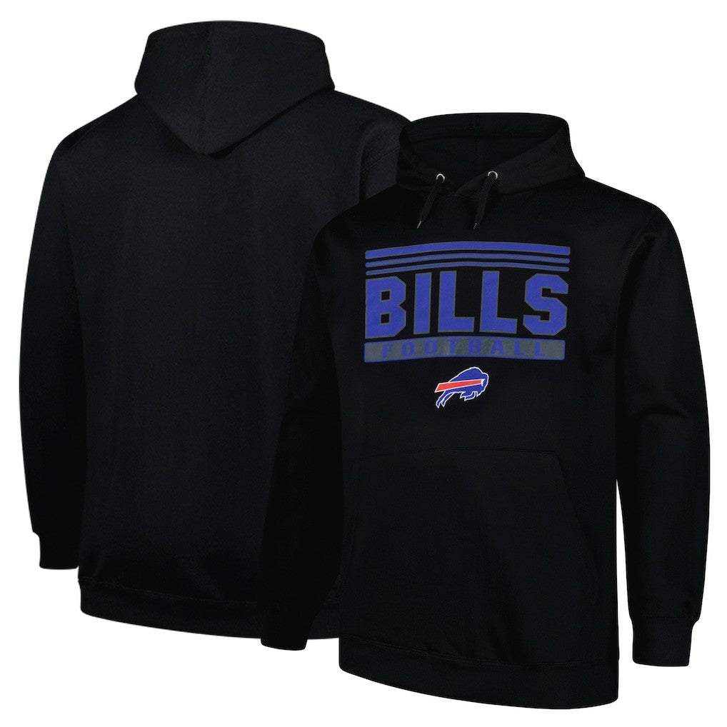 Buffalo Bills Big & Tall Pop Pullover Hoodie - Black on sale