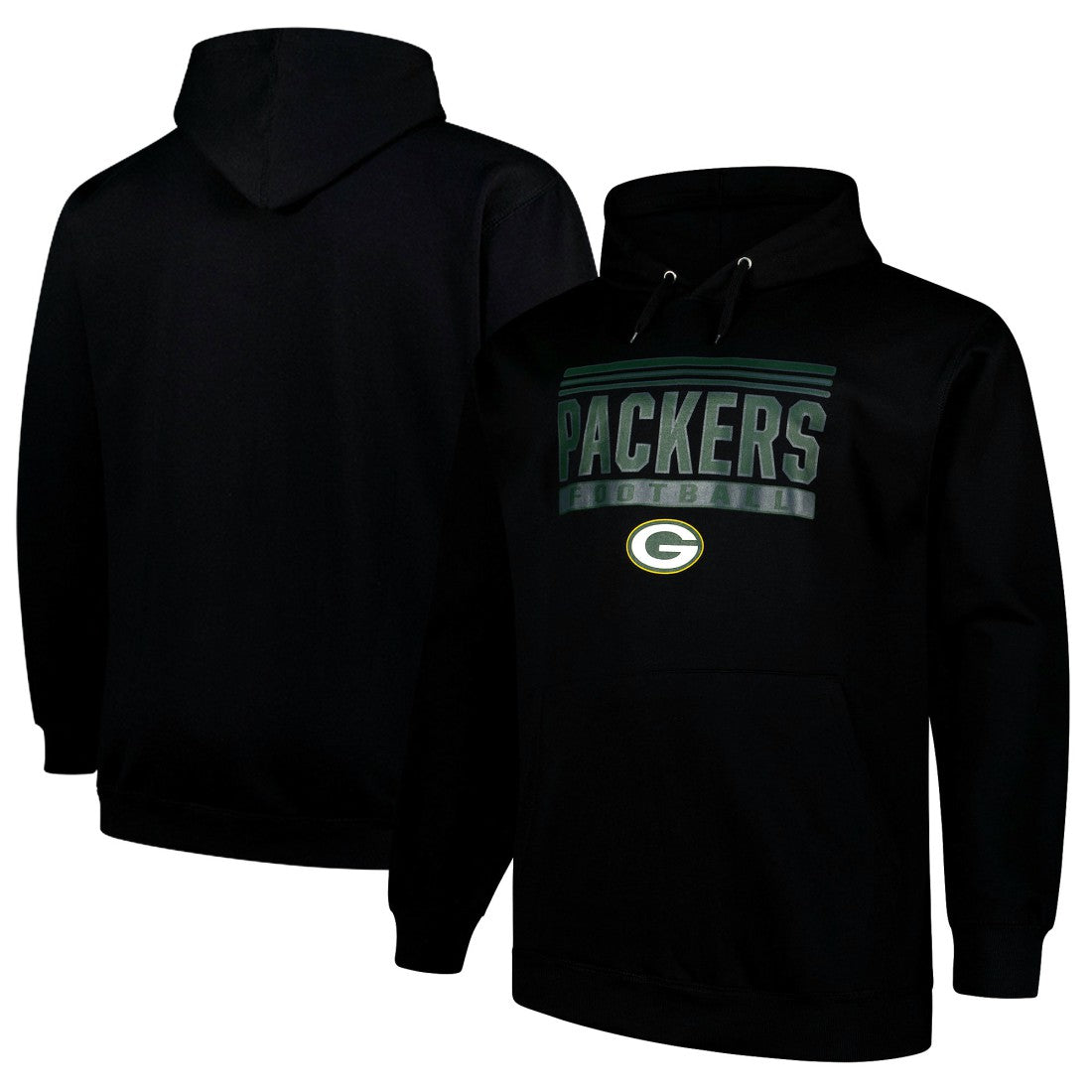 Green Bay Packers Big & Tall Pop Pullover Hoodie - Black sale