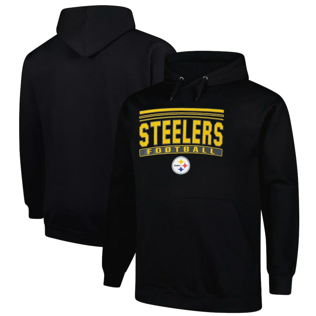 Pittsburgh Steelers Big & Tall Pop Pullover Hoodie - Black cheap