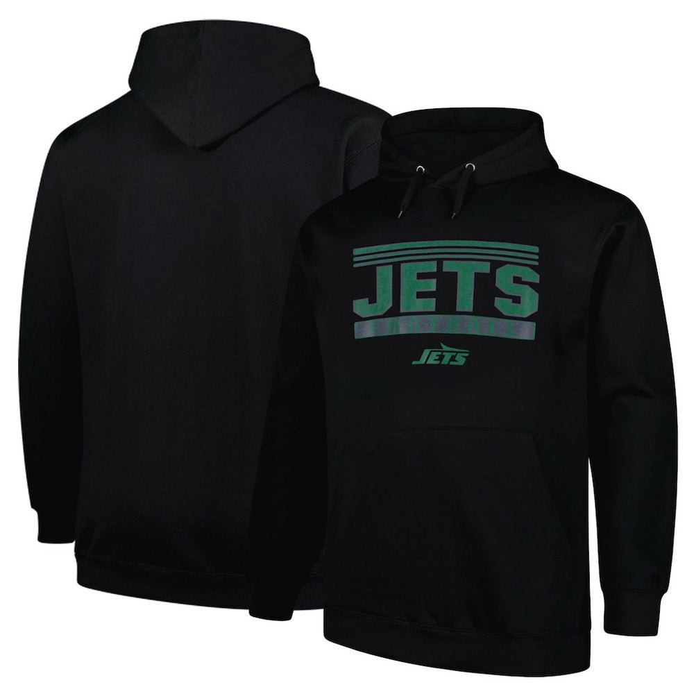 New York Jets Big & Tall Pop Pullover Hoodie - Black outlet