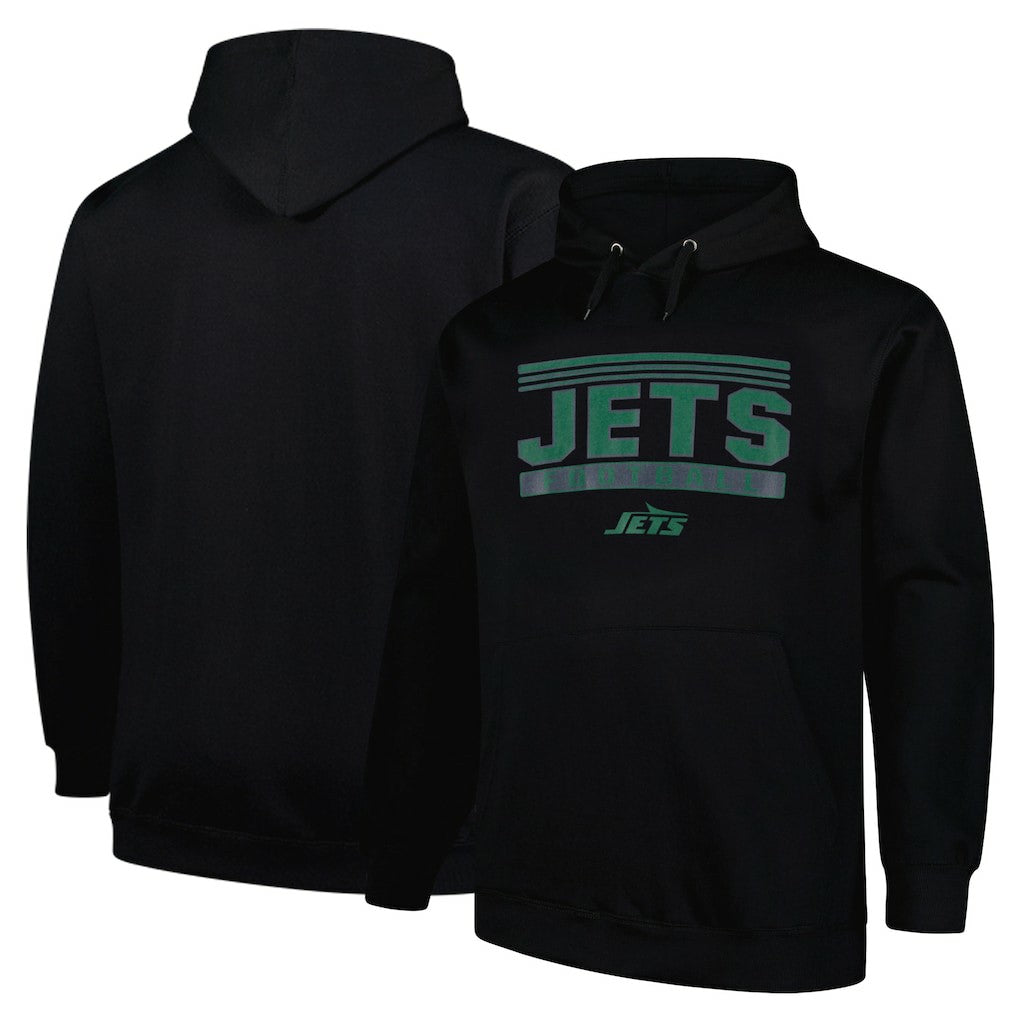 New York Jets Big & Tall Pop Pullover Hoodie - Black outlet