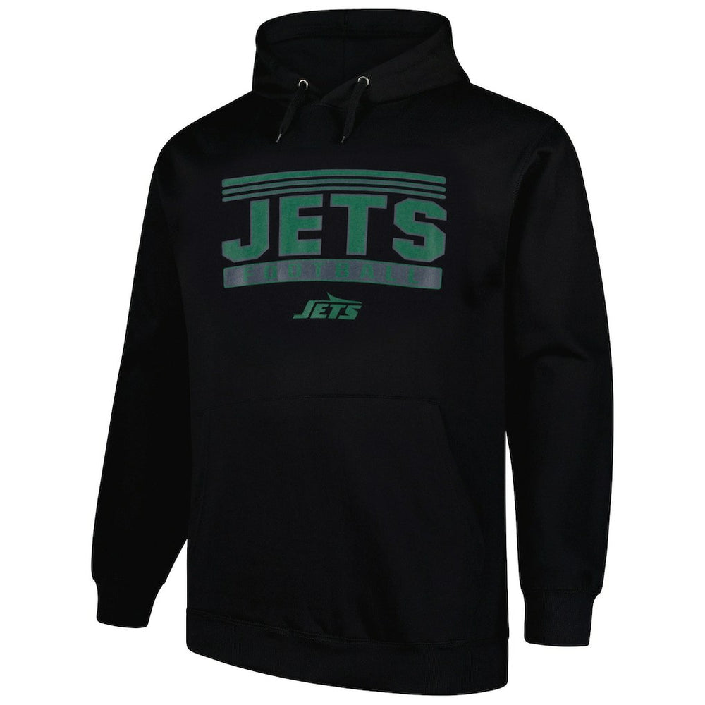New York Jets Big & Tall Pop Pullover Hoodie - Black outlet