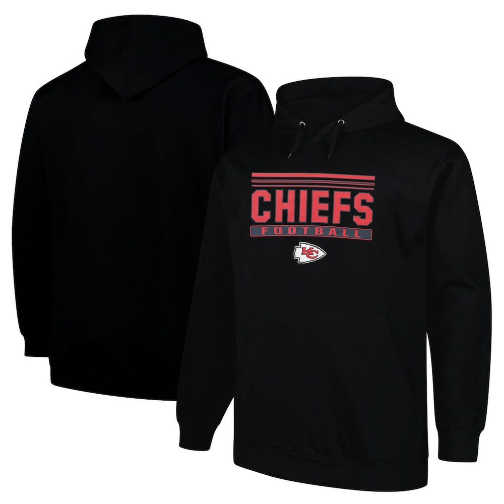 Kansas City Chiefs Big & Tall Pop Pullover Hoodie - Black on sale