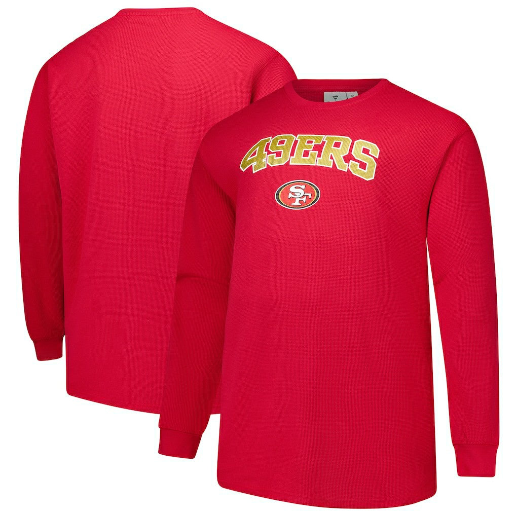 San Francisco 49ers Big & Tall Thermal Long Sleeve T-Shirt - Scarlet cheap