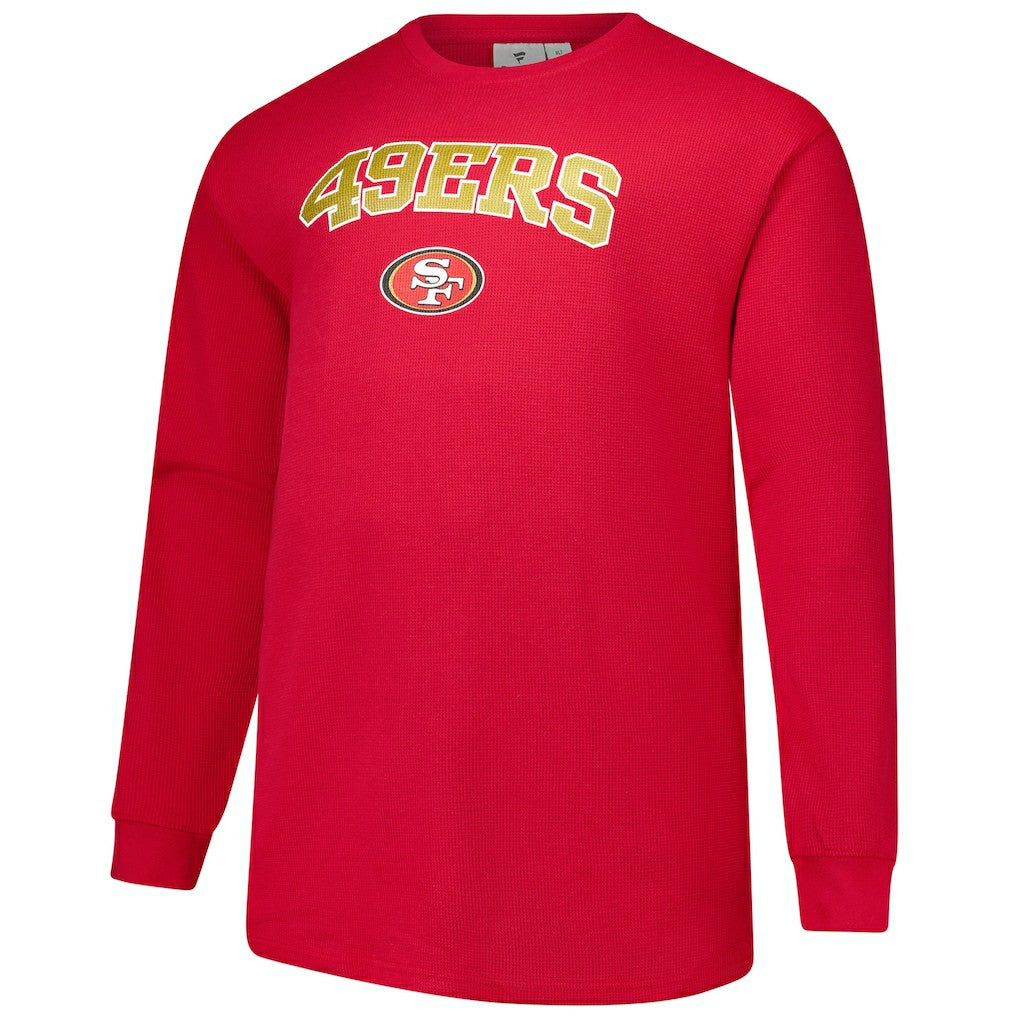 San Francisco 49ers Big & Tall Thermal Long Sleeve T-Shirt - Scarlet cheap