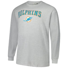 Miami Dolphins Big & Tall Thermal Long Sleeve T-Shirt - Heather Gray discount