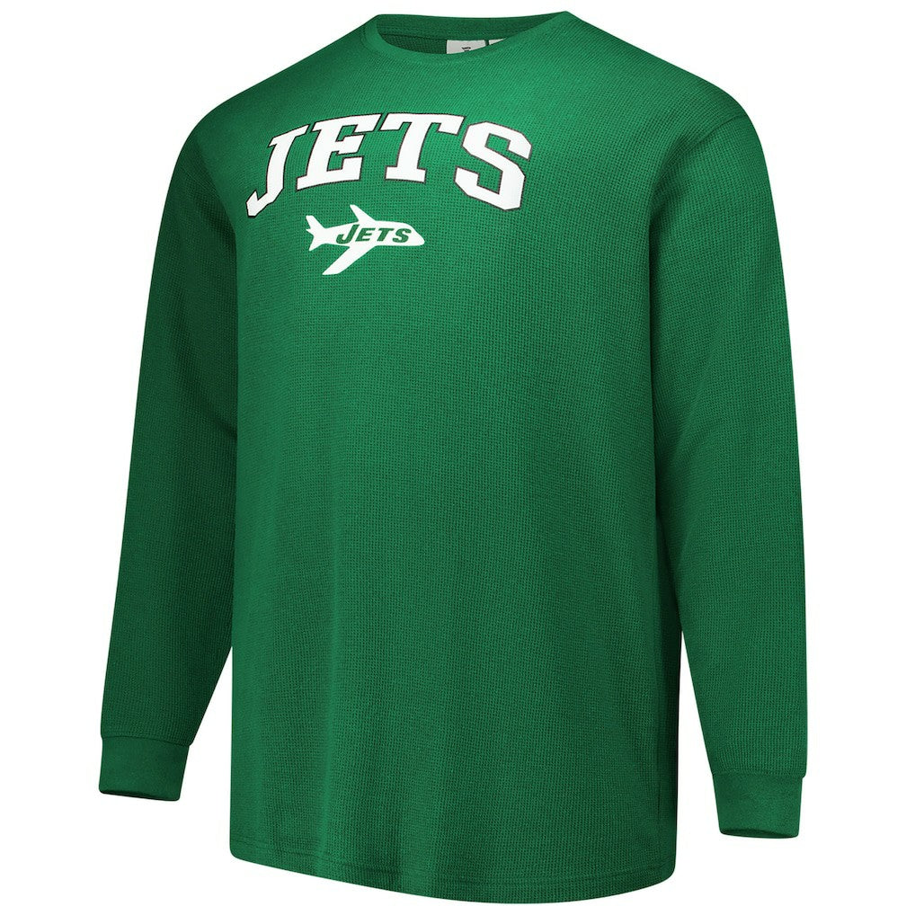 New York Jets Big & Tall Throwback Thermal Long Sleeve T-Shirt - Kelly Green discount