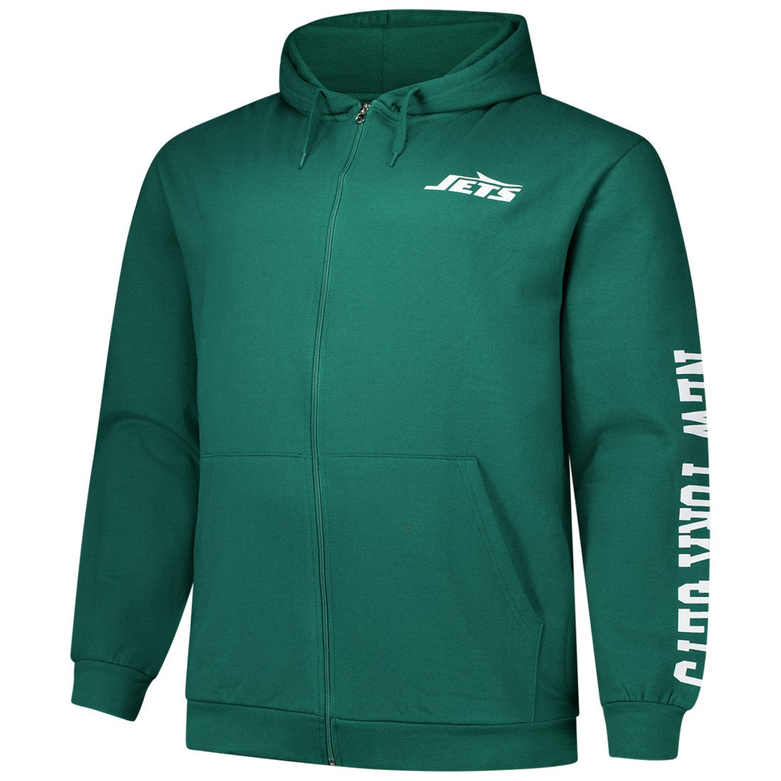 New York Jets Big & Tall Sleeve Hit Full-Zip Hoodie - Green online