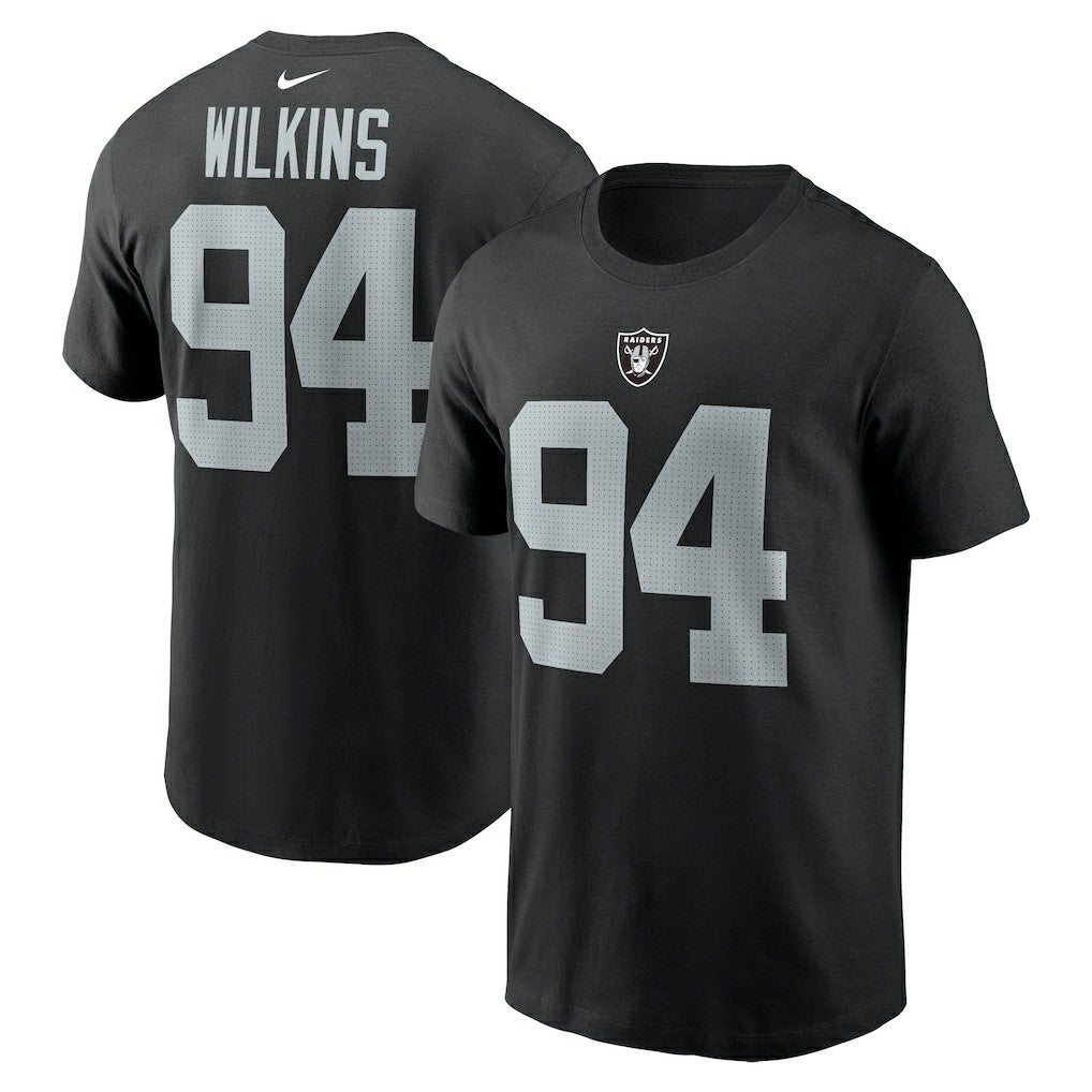 Christian Wilkins Las Vegas Raiders Player Name & Number T-Shirt - Black | Nike on sale