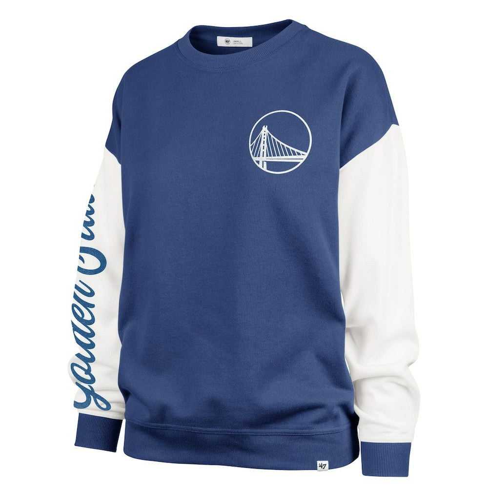 Golden State Warriors '47 Women's Plus Size Oversized Rise Andie Pullover Sweatshirt sale - Royal | 47 brand on sale