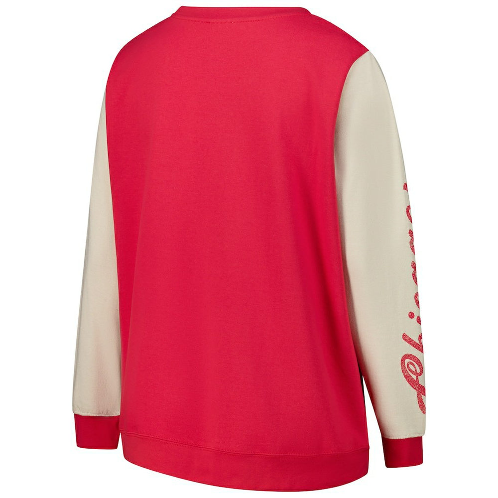 Chicago Bulls '47 Women's Plus Size Oversized Rise Andie Pullover Sweatshirt - Red | 47 brand for sale