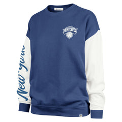 New York Knicks '47 Women's Plus Size Oversized Rise Andie Pullover Sweatshirt - Blue | 47 brand sale
