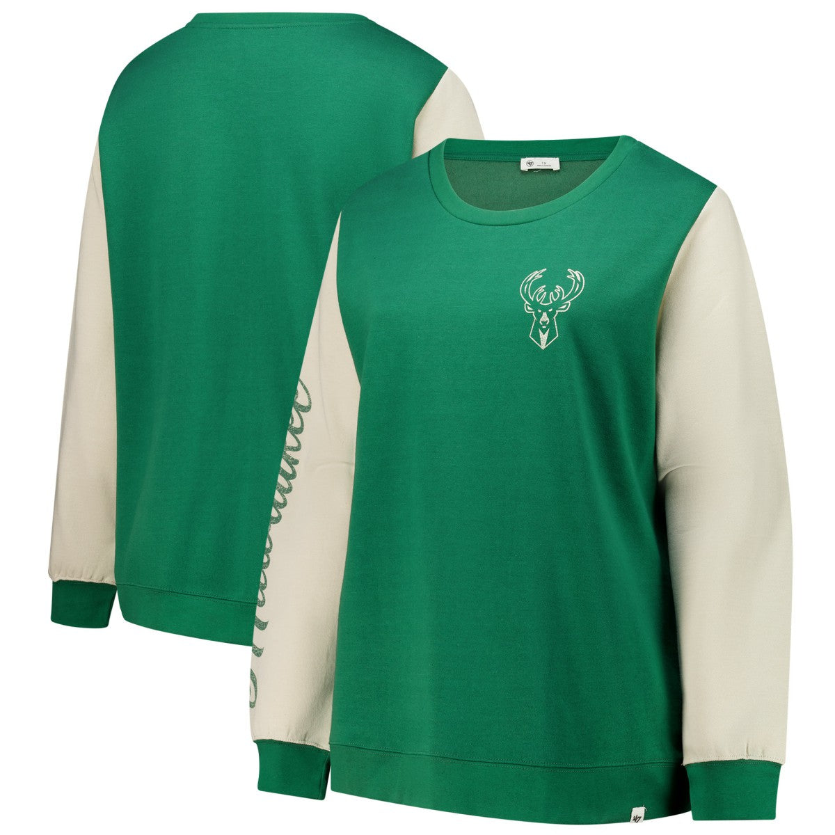Milwaukee Bucks '47 Women's Plus Size Oversized Rise Andie Pullover Sweatshirt - Hunter Green | 47 brand outlet