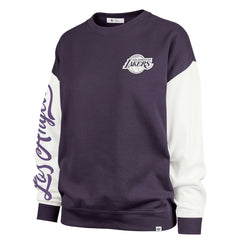 Los Angeles Lakers '47 Women's Plus Size Oversized Rise Andie Pullover Sweatshirt - Purple | 47 brand on sale