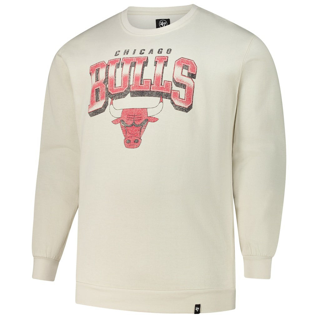 Chicago Bulls '47 Big & Tall Spotlight Headline Pullover Sweatshirt - Cream | 47 brand outlet