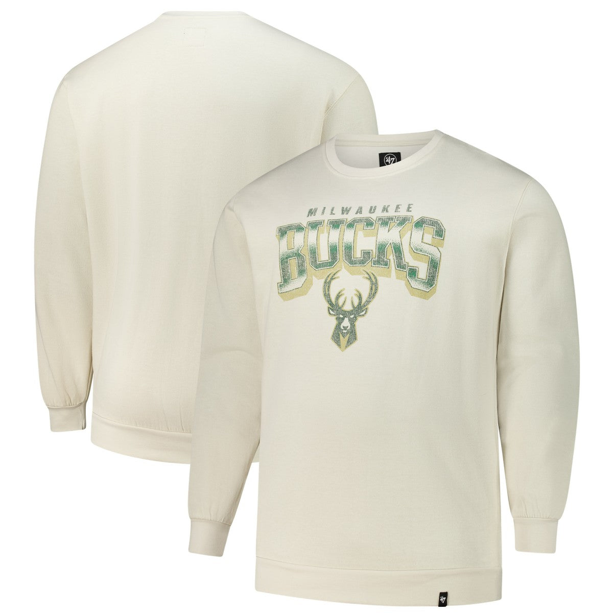 Milwaukee Bucks '47 Big & Tall Spotlight Headline Pullover Sweatshirt - Cream | 47 brand cheap