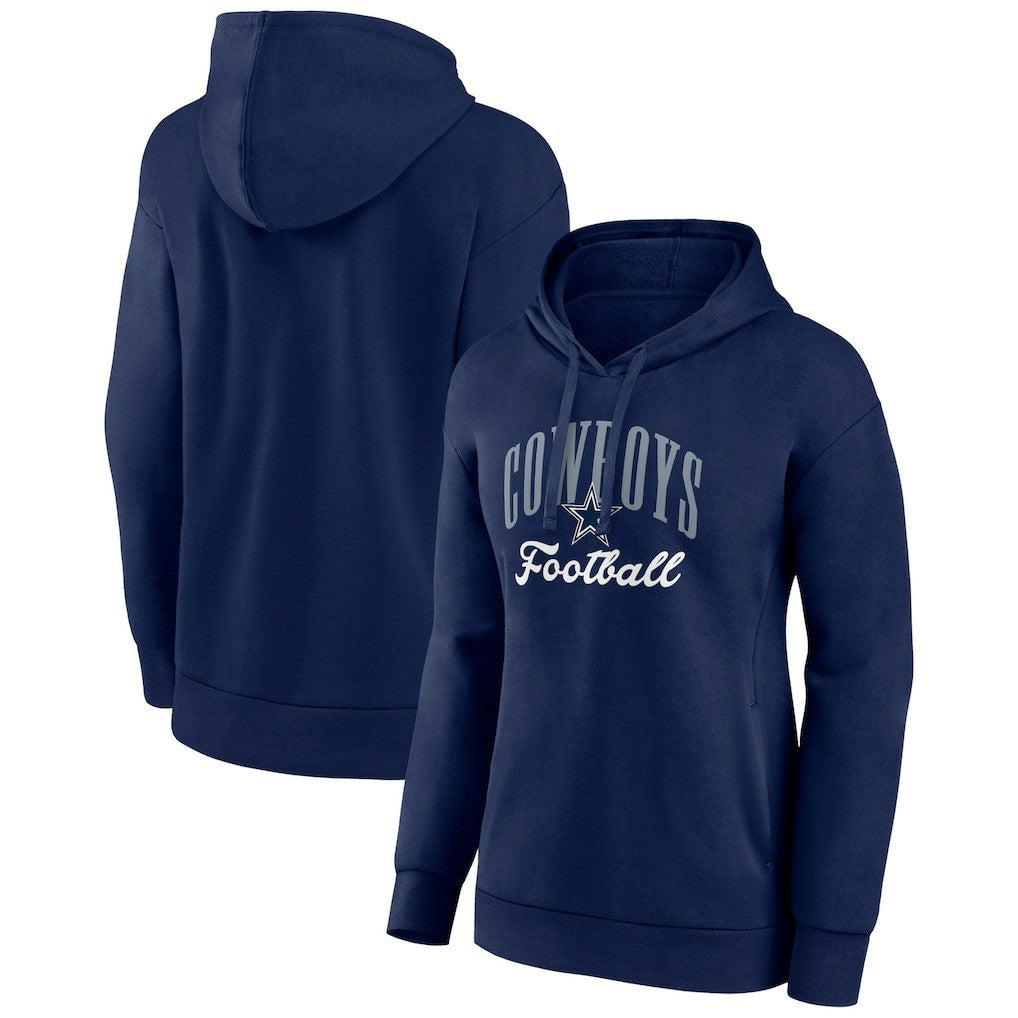 Dallas Cowboys Women's Victory Script Pullover Hoodie - Navy for sale