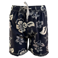 Dallas Cowboys Wes & Willy Youth Floral Volley Swim Trunks - Navy for sale