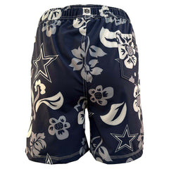 Dallas Cowboys Wes & Willy Youth Floral Volley Swim Trunks - Navy for sale