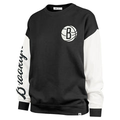 Brooklyn Nets '47 Women's Rise Andie Oversized Pullover Sweatshirt - Black | 47 brand online