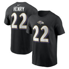 Derrick Henry Baltimore Ravens Player Name & Number T-Shirt - Black | Nike on sale