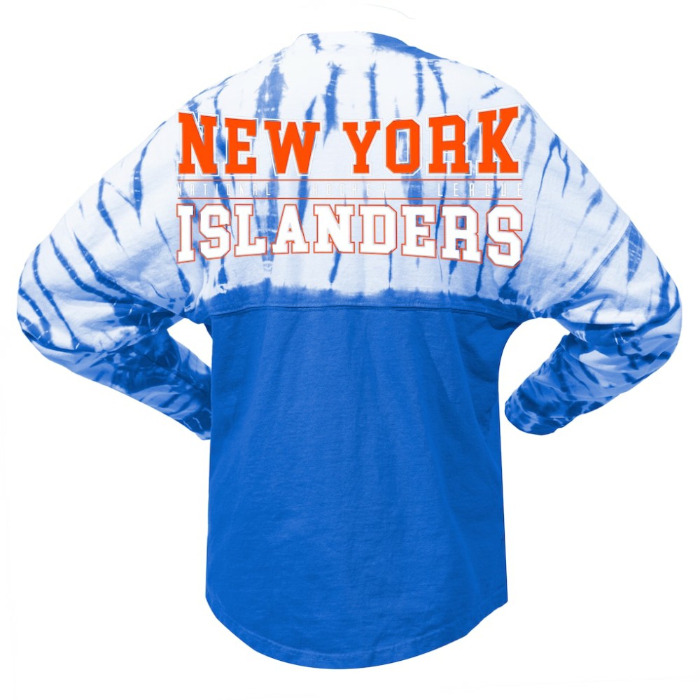 New York Islanders Spirit Jersey Unisex Crystal Half Dye Long Sleeve T-Shirt Royal